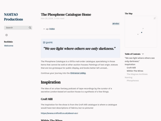 The-Phosphene-Catalogue-Home screenshot