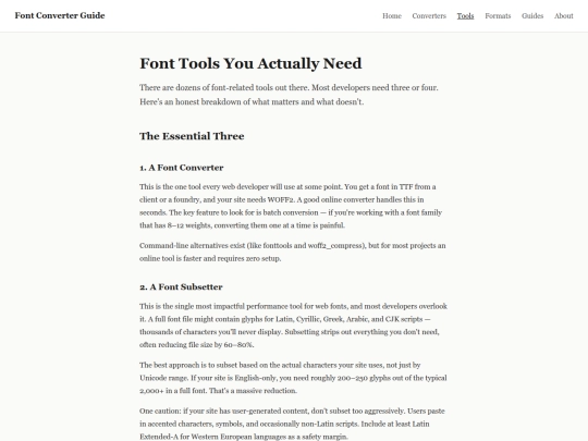 tools screenshot