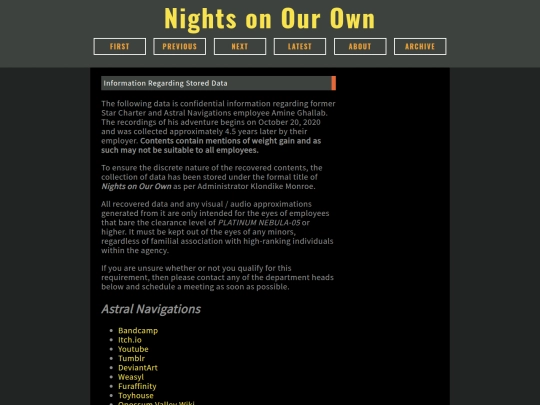 NightsOnOurOwn/about screenshot