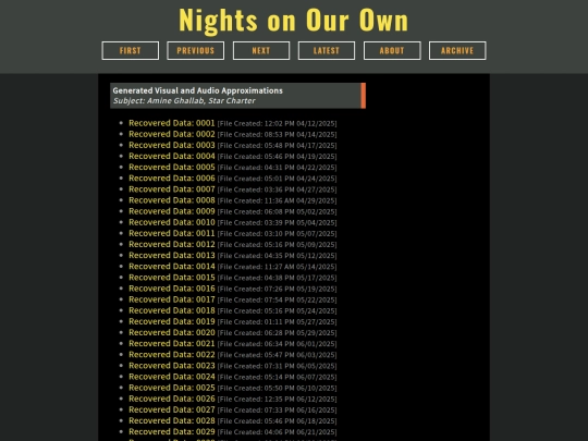 NightsOnOurOwn/archive screenshot