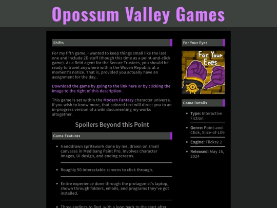 OpossumValleyGames/Games/ForYourEyes screenshot