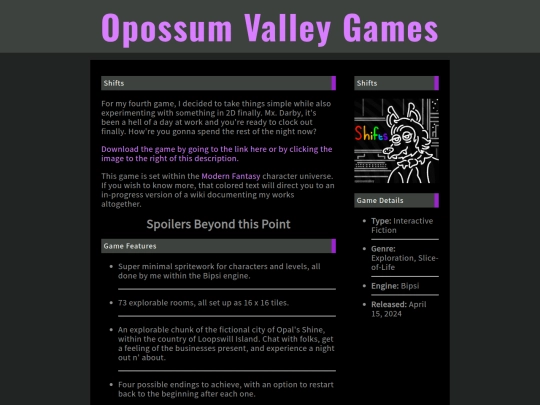 OpossumValleyGames/Games/Shifts screenshot