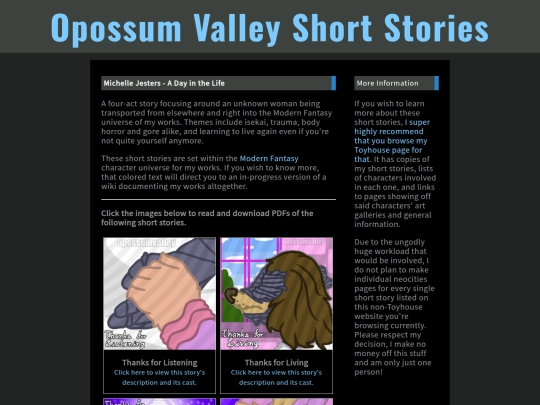 OpossumValleyShortStories/Stories/MichelleJesters-ADayintheLife screenshot
