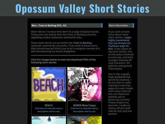 OpossumValleyShortStories/Stories/Misc: Trans in Barking (VOL. 01) screenshot