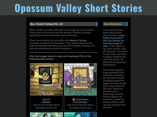 OpossumValleyShortStories/Stories/MiscModernFantasyVOL.02 screenshot