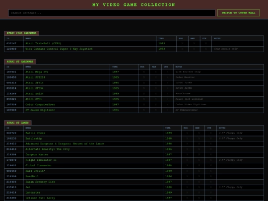 Games screenshot