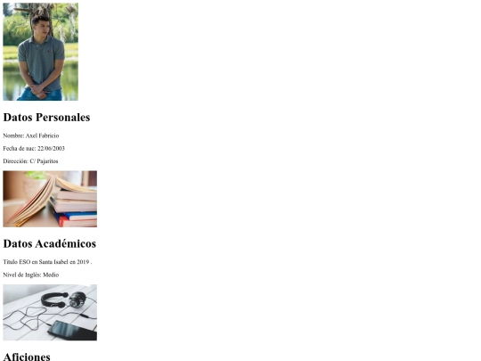 ProyectoPrimero/curriculum screenshot