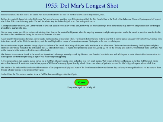 Achievements/1950s/1955DelMarLongestShot screenshot