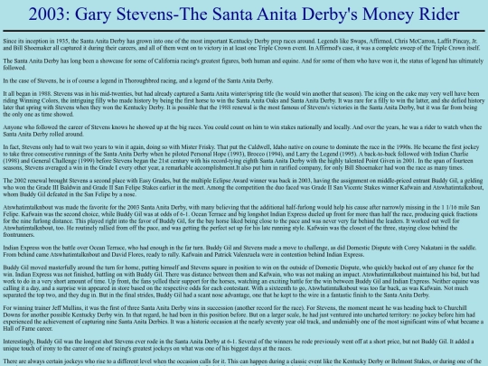 Achievements/2000s/2003GaryStevensNineWins screenshot
