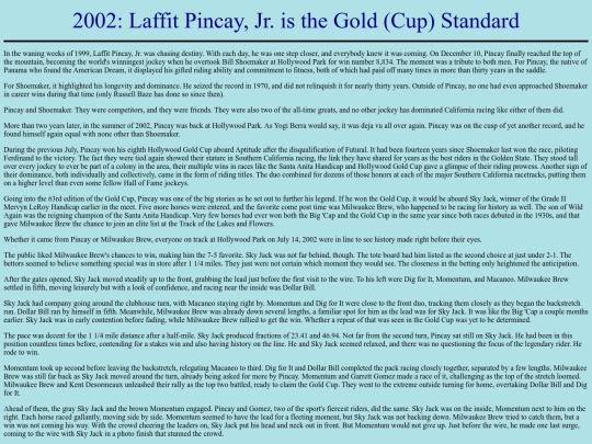 Achievements/2000s/LaffitPincayGoldCupRecord screenshot