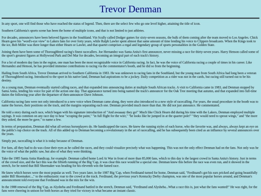 Announcers/TrevorDenman screenshot