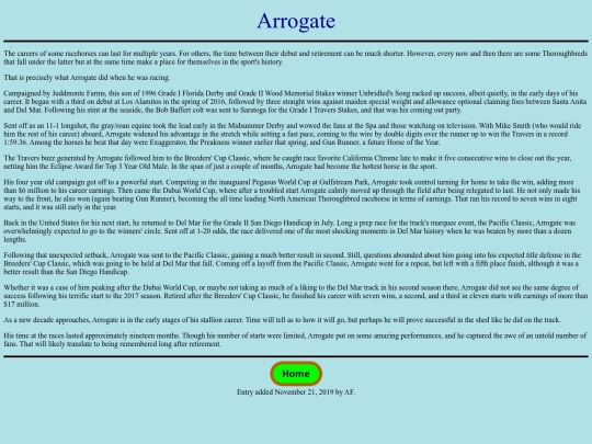 Horses/A/Arrogate screenshot