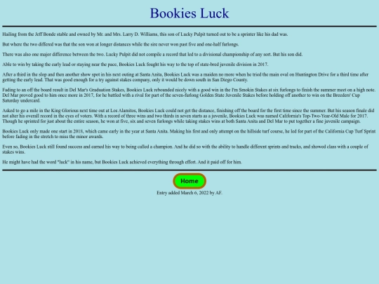 Horses/B/BookiesLuck screenshot