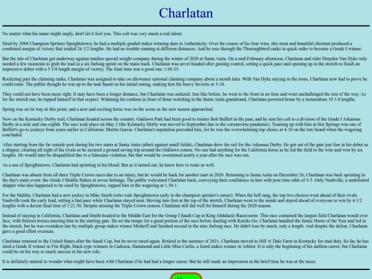 Horses/C/Charlatan screenshot