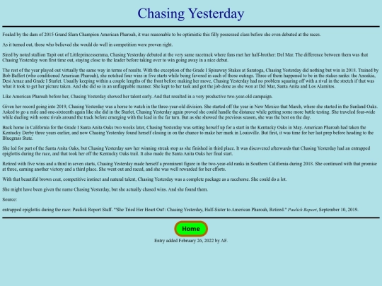 Horses/C/ChasingYesterday screenshot