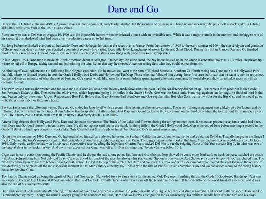 Horses/D/DareAndGo screenshot