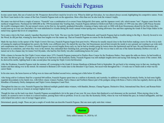 Horses/F/FusaichiPegasus screenshot