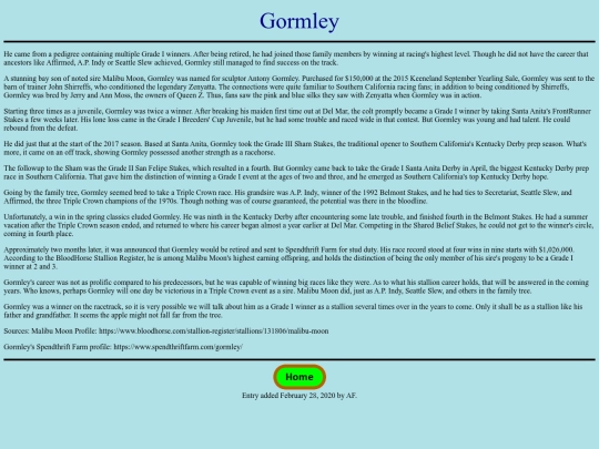 Horses/G/Gormley screenshot