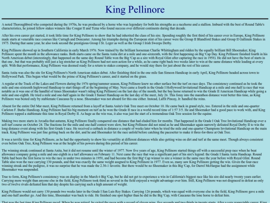 Horses/K/KingPellinore screenshot
