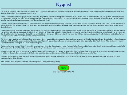 Horses/N/Nyquist screenshot