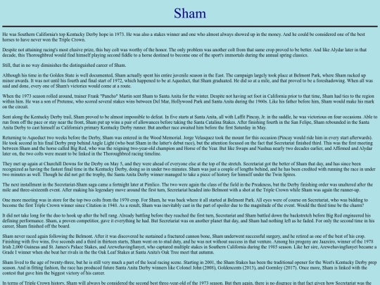 Horses/S/Sham screenshot