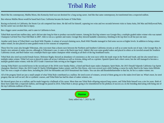 Horses/T/TribalRule screenshot