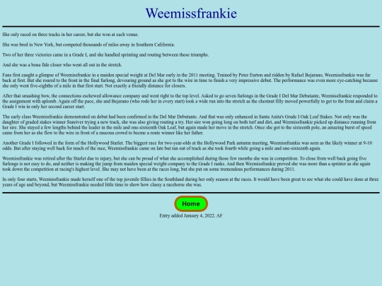 Horses/W/WeeMissFrankie screenshot