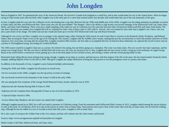 Jockeys/J/JohnLongden screenshot