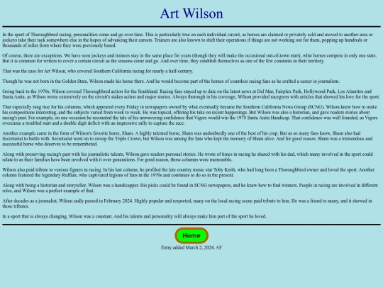 Personalities/W/ArtWilson screenshot