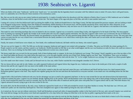 Races/1930s/1938SeabiscuitvsLigaroti screenshot