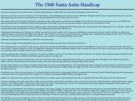 Races/1940s/1940SantaAnitaHandicap screenshot