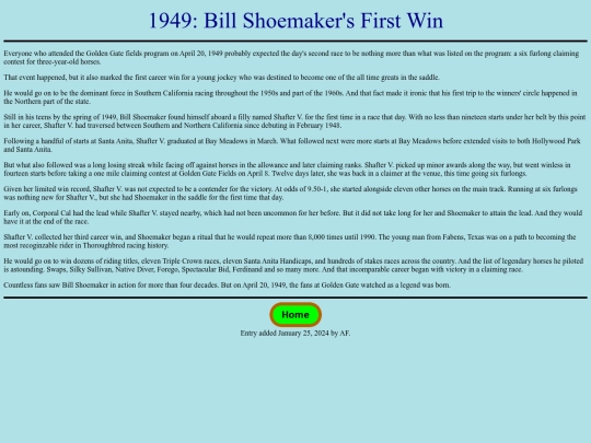 Races/1940s/1949ShoemakerFirstWin screenshot
