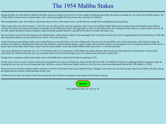 Races/1950s/1954MalibuStakes screenshot