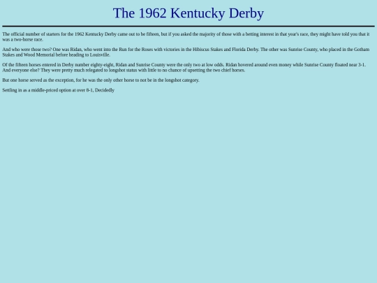 Races/1960s/1962KentuckyDerby screenshot