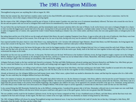 Races/1980s/1981ArlingtonMillion screenshot