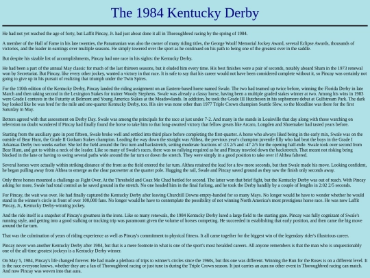 Races/1980s/1984KentuckyDerby screenshot