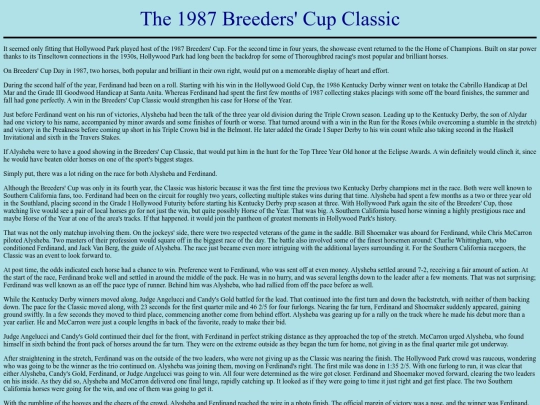 Races/1980s/1987BreedersCupClassic screenshot