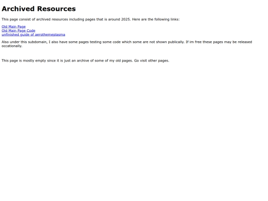 archived resources screenshot