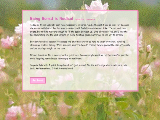 beingboredisradical screenshot