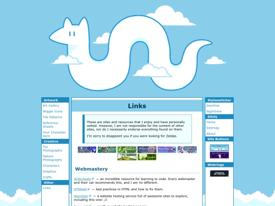 links screenshot