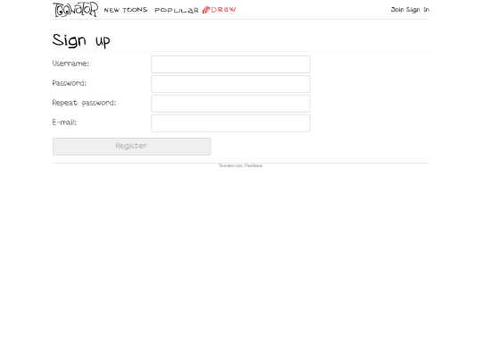 register screenshot