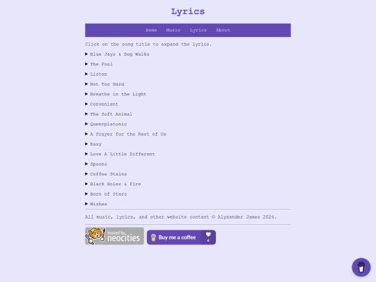 lyrics screenshot