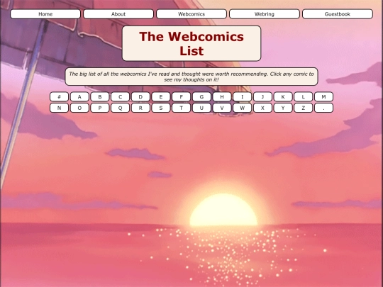 webcomicslist screenshot