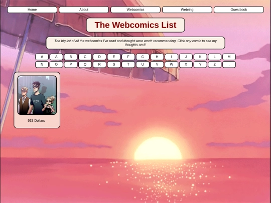 webcomicslist1 screenshot