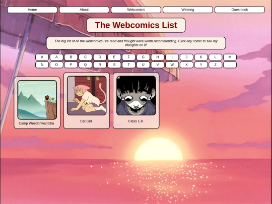 webcomicslistC screenshot