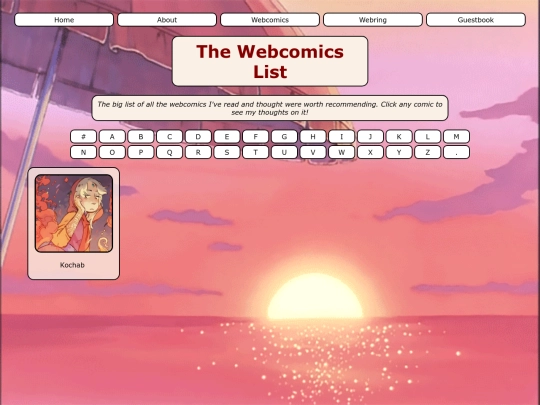 webcomicslistK screenshot