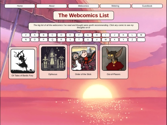 webcomicslistO screenshot
