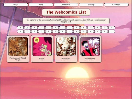 webcomicslistP screenshot