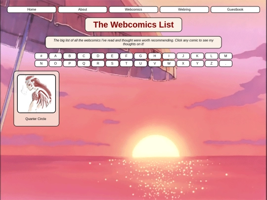 webcomicslistQ screenshot