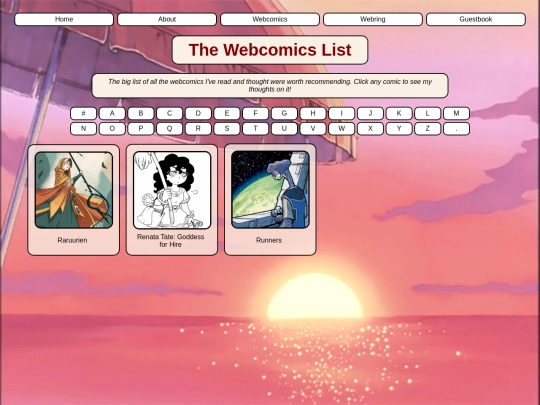 webcomicslistR screenshot